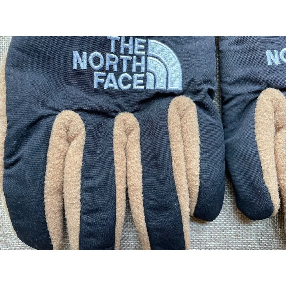 The North Face Denali Etip Gloves Almond Butter Fleece Size M - Pristine